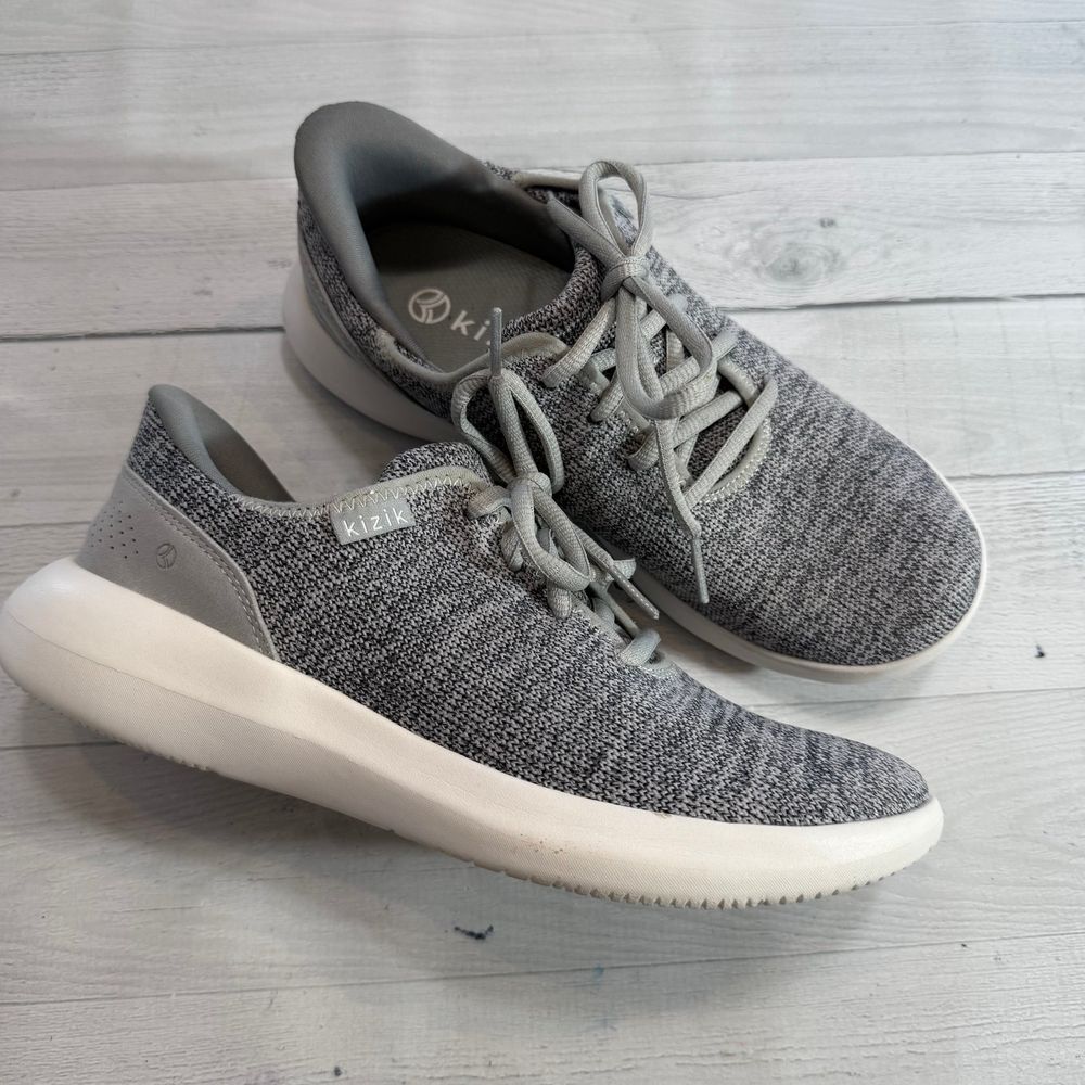 Kizik Madrid Eco-Knit Gray Shoe Hands Free Athletic‎ Sneaker mens 6 women's 7.5